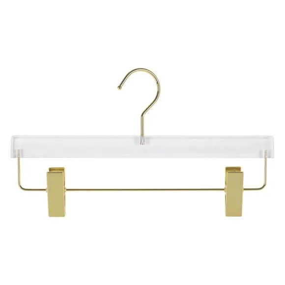 Set of 6 Crystal Acrylic Trouser Hangers 2