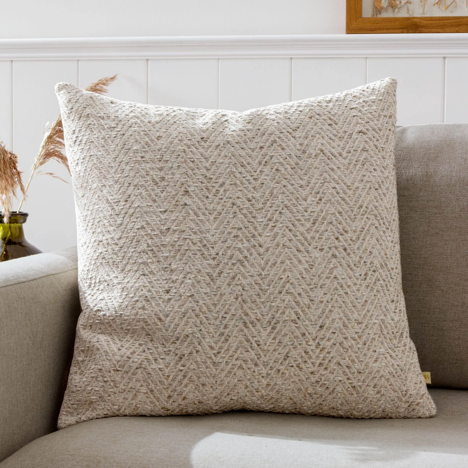 Wylder Croft Twill Woven Cushion in Beige