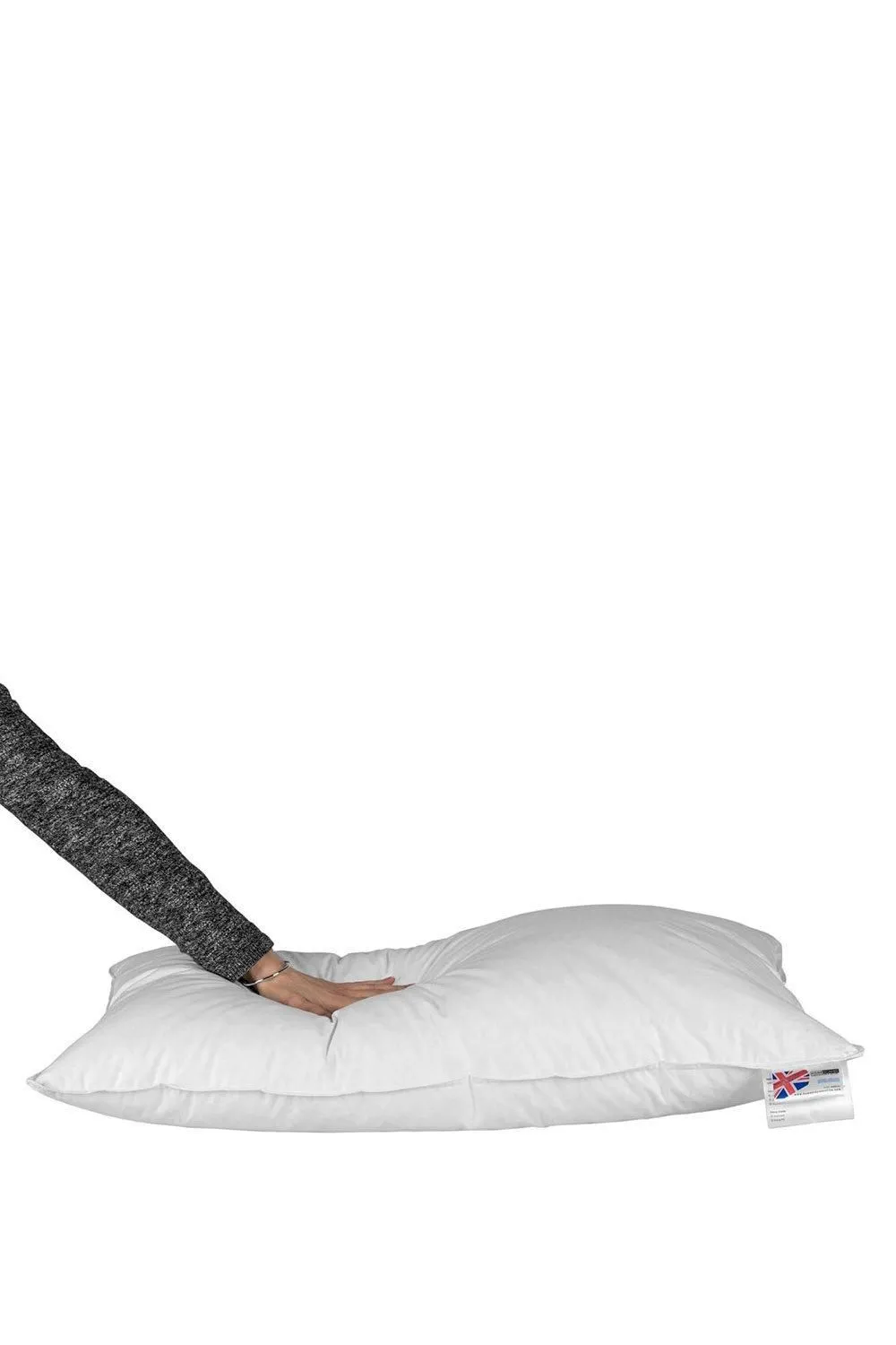 Homescapes Goose Feather & Down Euro Continental Pillow Pair - 40cm x 80cm in White 3