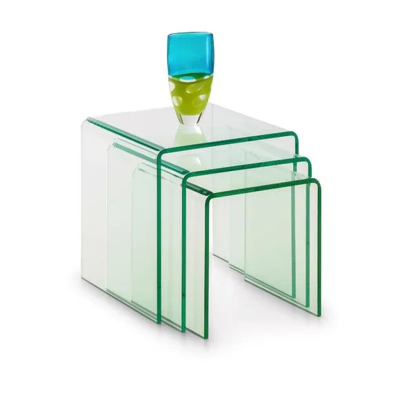 Amalfi Bent Glass Nest Of Tables 2