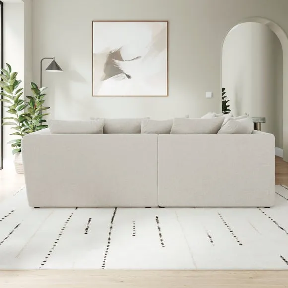 Blake Soft Texture Chenille Large Corner Sofa 3