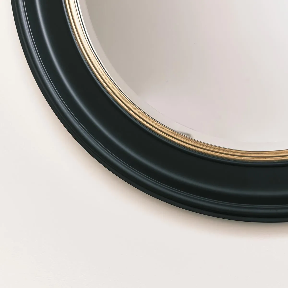 Melody Maison Large Round Black & Gold Wall Mirror - 80cm X 80cm 6