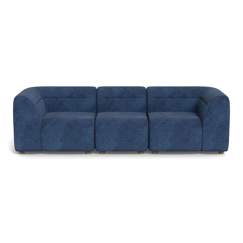 Heal's Lilli 3 Seater Sofa Broadweave Lagoon Natural Beech Feet 1