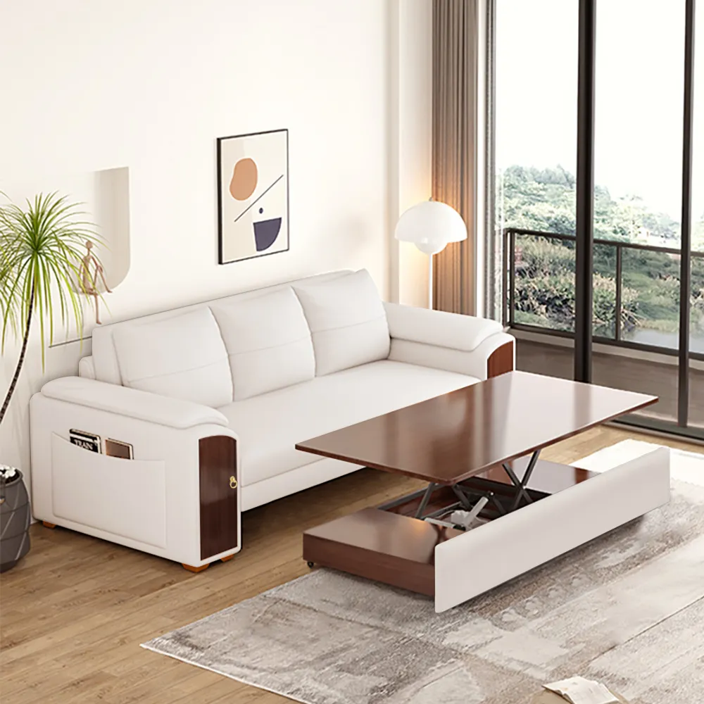 Pull Out Sofa Bed Convertible Sleeper with Lift-top Coffee Table