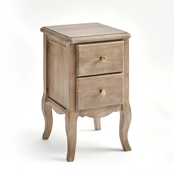 Giselle 2 Drawer Bedside Table, Mango Wood 5