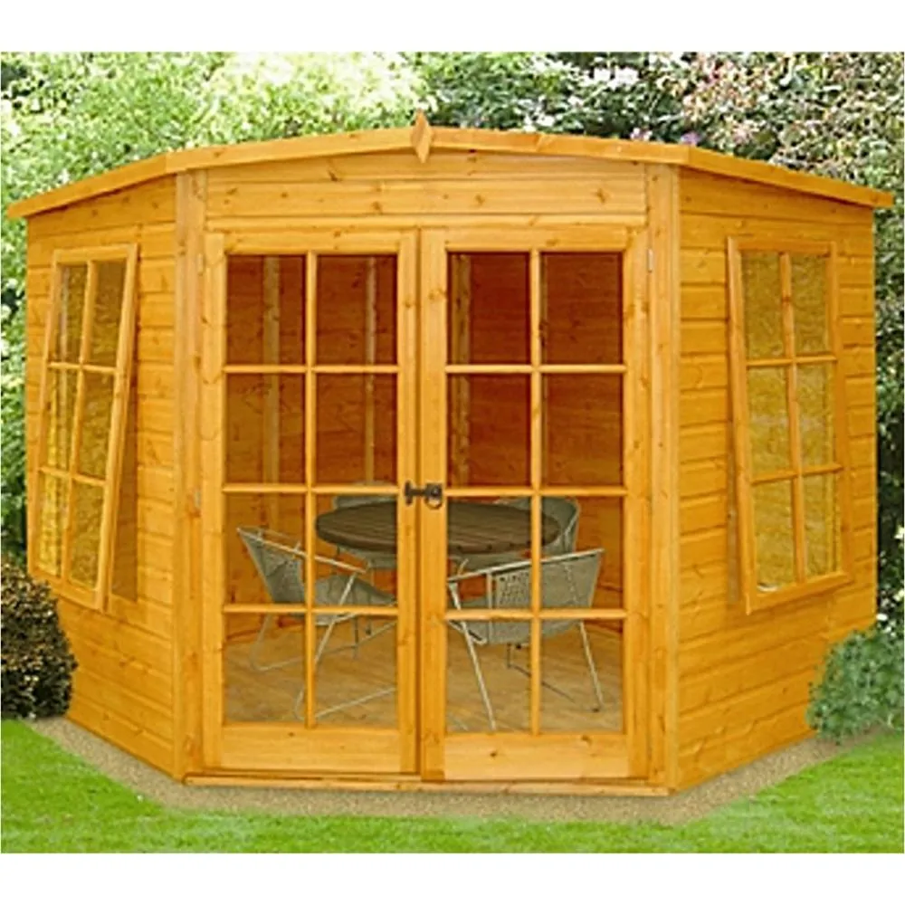 Shires Hampton High Spec Shiplap Summerhouse Garden Sun Room Approx 10x10 ft in Light Tan 3
