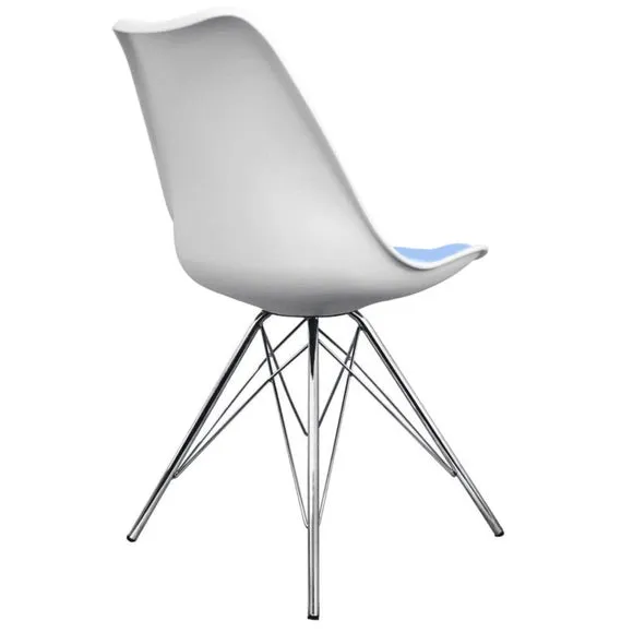 Fusion Living Soho White Plastic Dining Chair 5