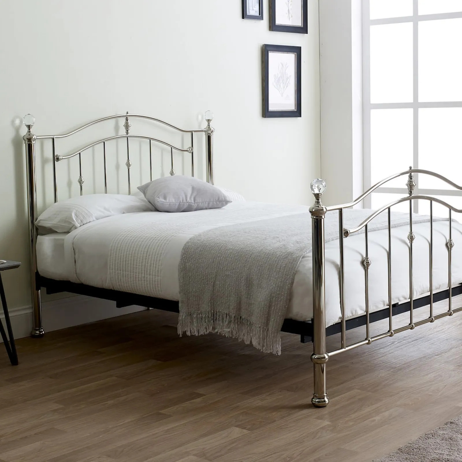 Callisto Chrome and Crystal Bed Frame