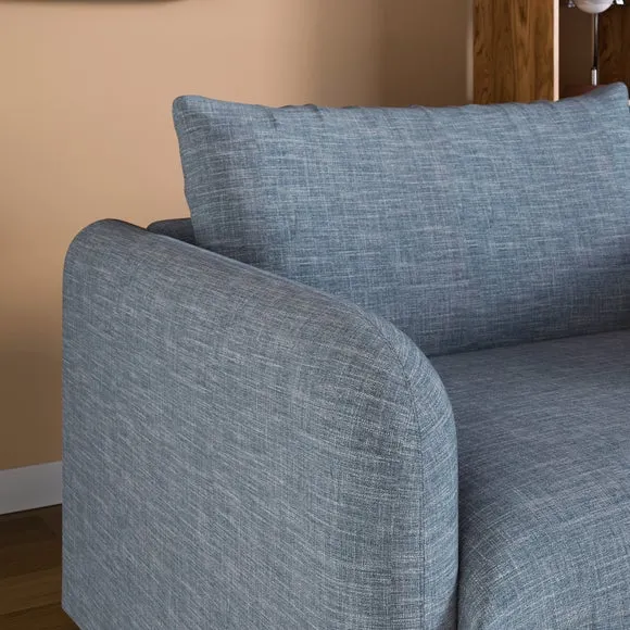 Nolan Faux Linen Snuggle Single Sofa Bed 3