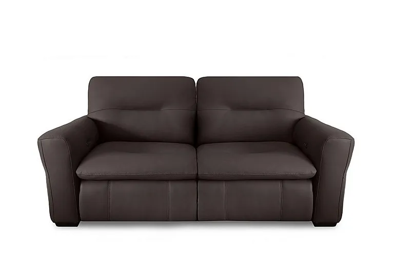 Restore 3 Seater Leather Power Recliner Sofa with Power Headrests - Dark Chocolate