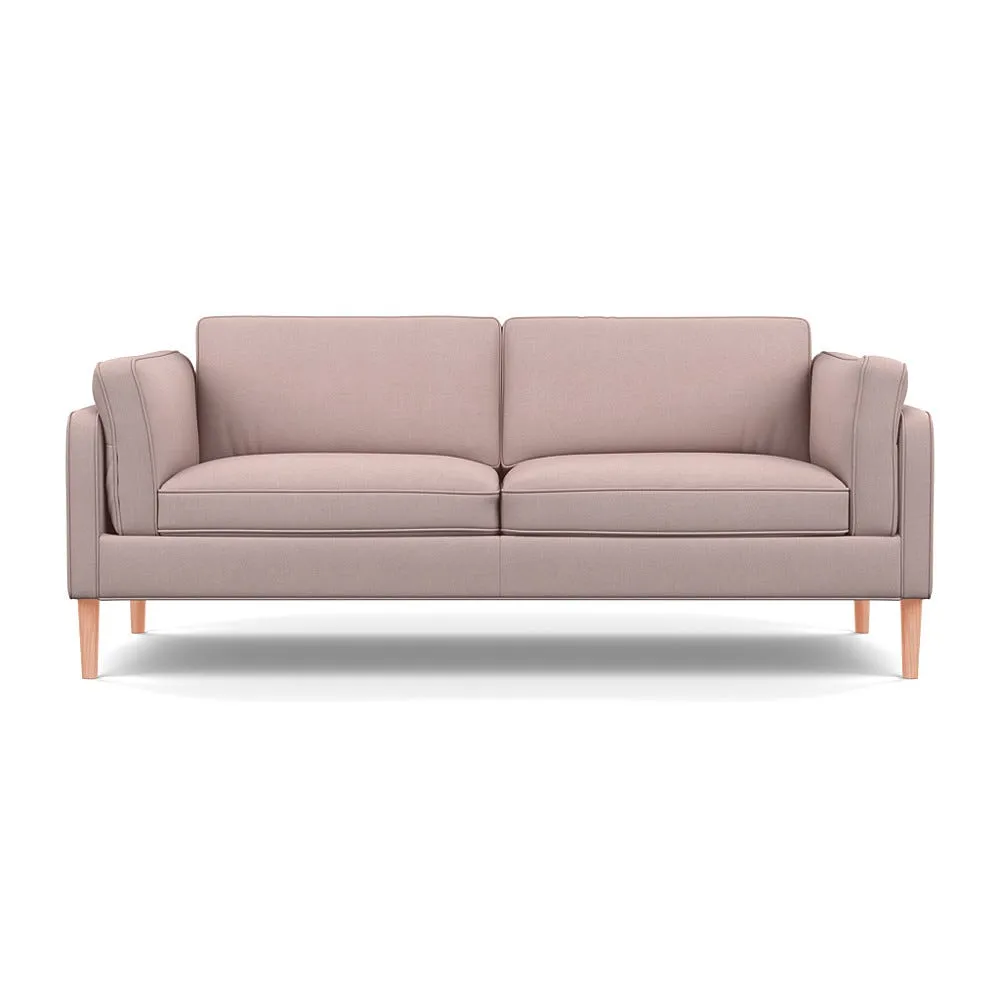 Heal's Sonno 3 Seater Siena Cotton Dusky Pink Natural Feet 1