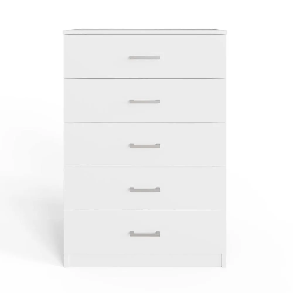 GFW Bailey 5 Drawer Chest in White 4