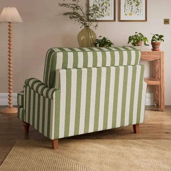 Beatrice II Woven Stripe Snuggle Chair 2