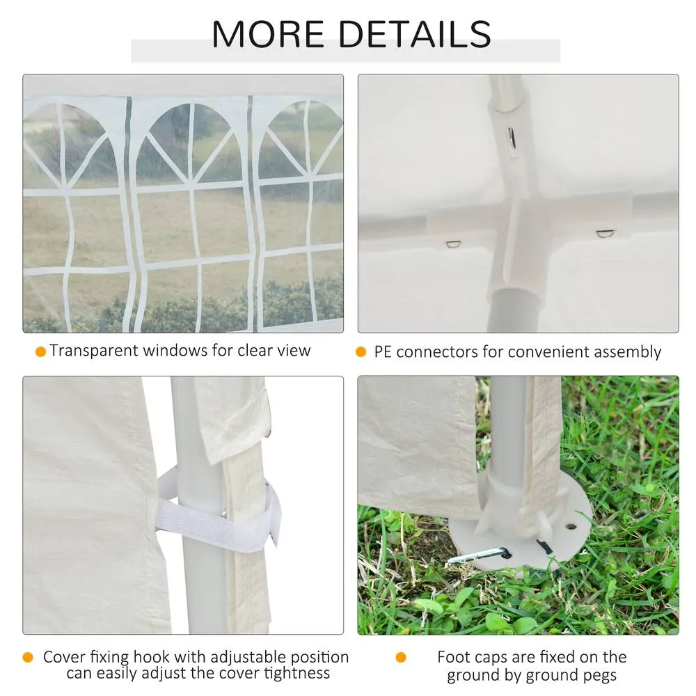 OUTSUNNY 9m x 3m Outdoor Garden Gazebo Wedding Party Tent Canopy Marquee in White 5