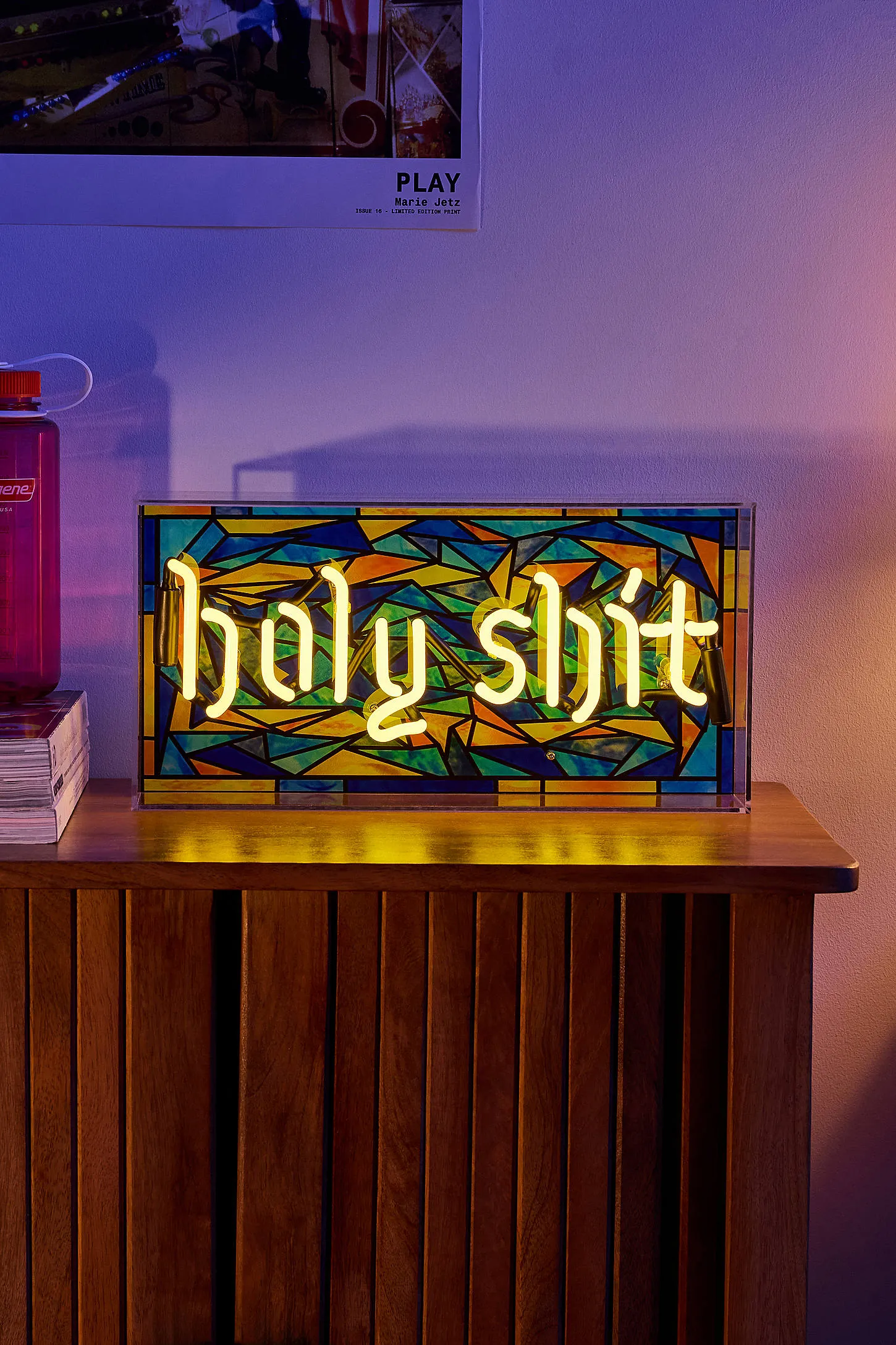 Neon Holy Sh*t Glass Box Light