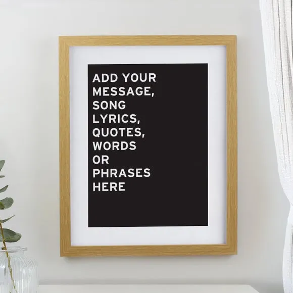 Personalised Typography Poster Frame 2