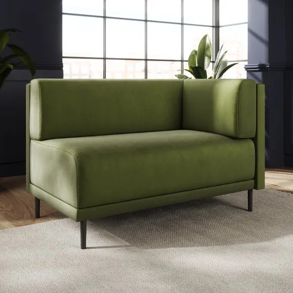 Mae Corner Dining Bench, Matte Plush Velvet 2