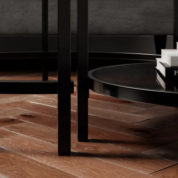 Sofia Glass Coffee Nest of Tables 5