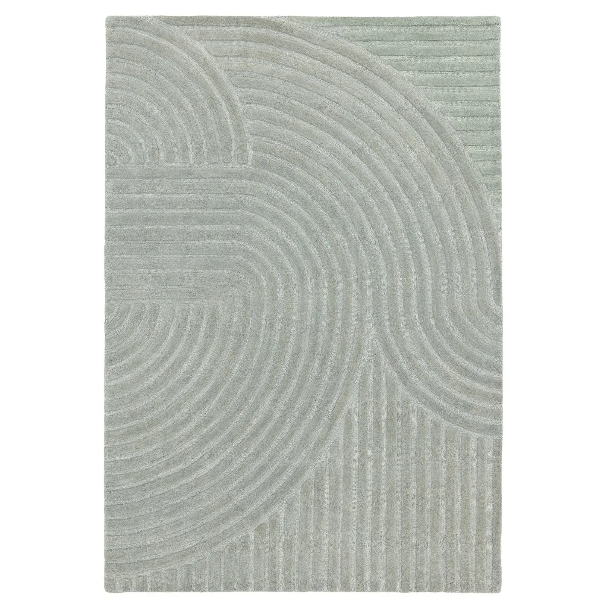 Curvone Grey 160X230Cm Rug, Square Wool | Barker & Stonehouse 2