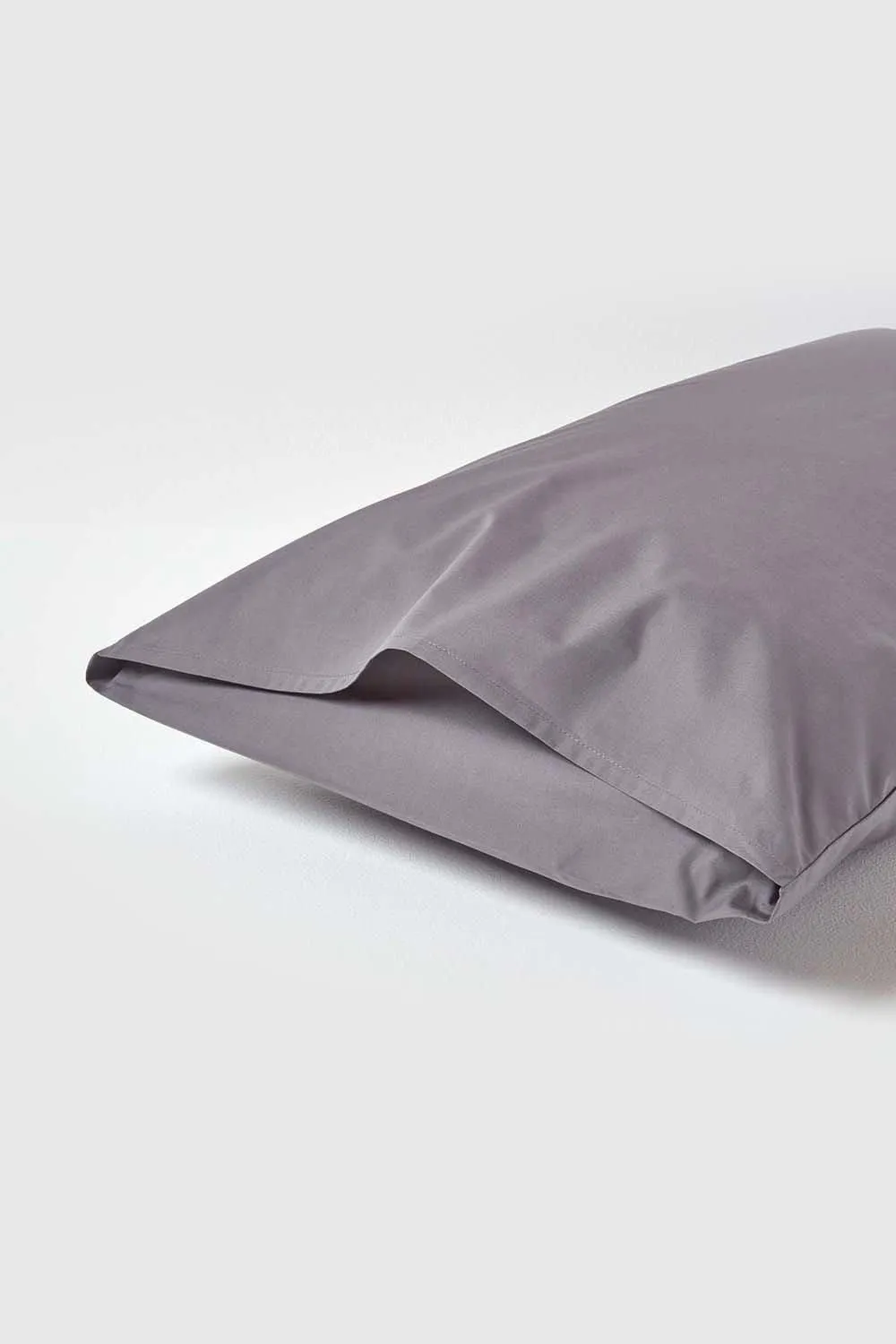Homescapes Egyptian Cotton Housewife Pillowcase 200 TC, King Size in Dark Grey 3