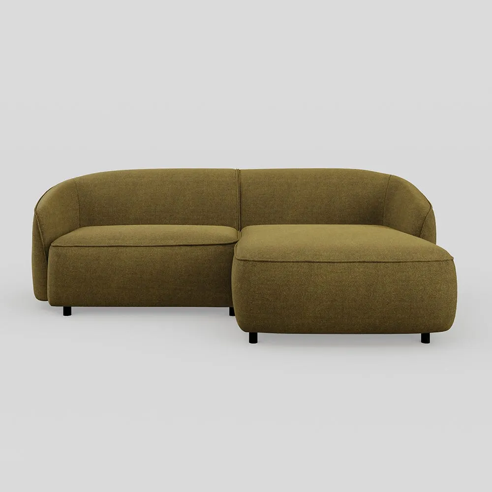 Heal's Aurelie Chaise Sofa RHF Smart Luxe Velvet Peridot 1