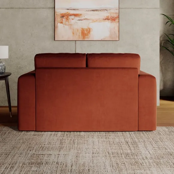Abel Matte Velvet 2 Seater Sofa 2