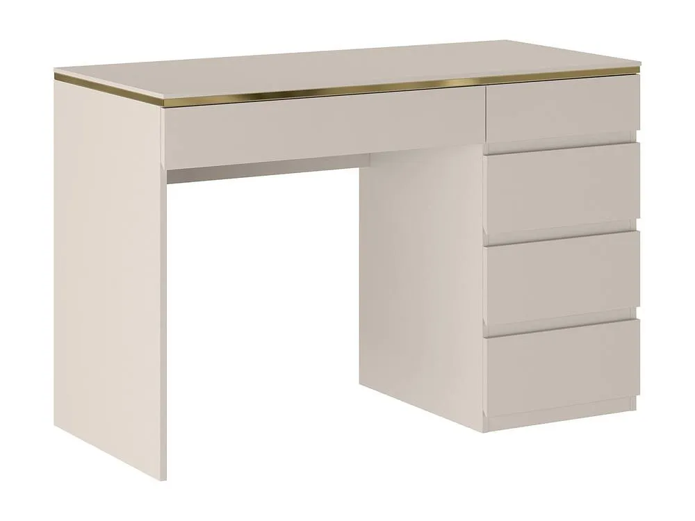 Vente-unique Desk - 5 Drawers - Beige & Gold - VUKIA 4