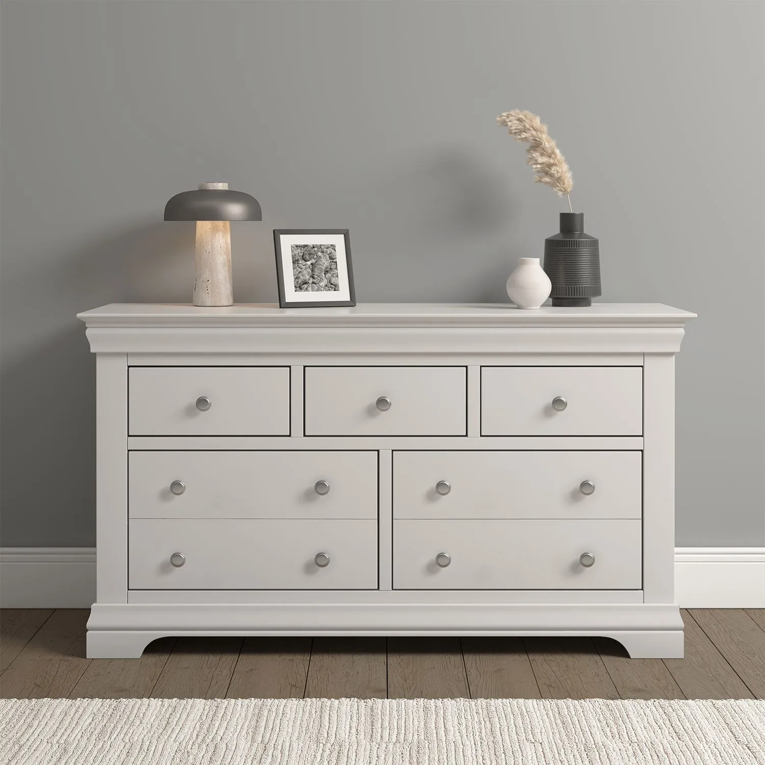 Seconique Bordeaux 3+2 Drawer Chest (Fully Assembled) in Ivory