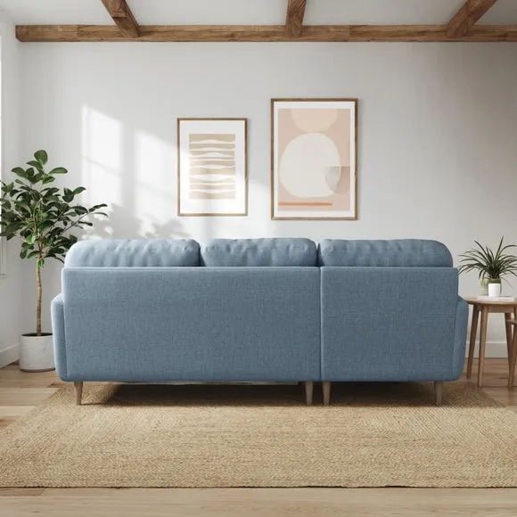 Sven Chunky Tonal Weave Large Corner Chaise Sofa 3