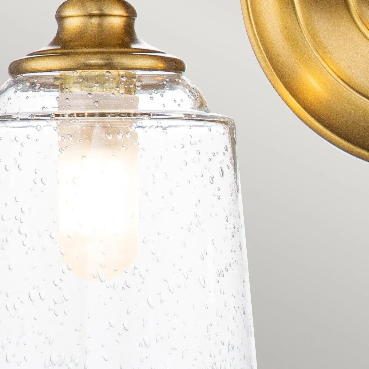 Netlighting Feiss Hugeunot Lake Wall Lamp Burnished Brass IP44 in Yellow 5