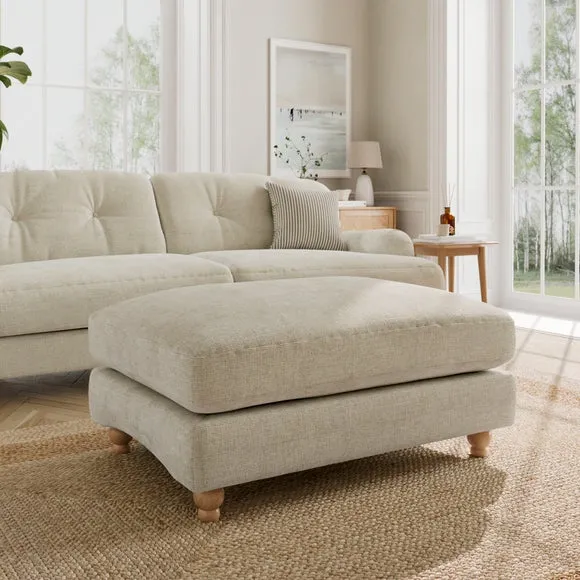 Martha Chunky Chenille Footstool