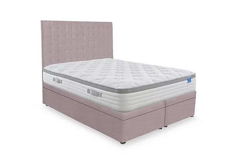 Hybrid 360 Electric End Lift Ottoman Divan Set - King Size - Plush Lilac