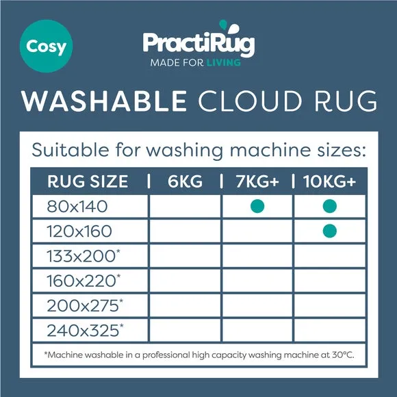 Cloud Washable Shaggy Rug 6