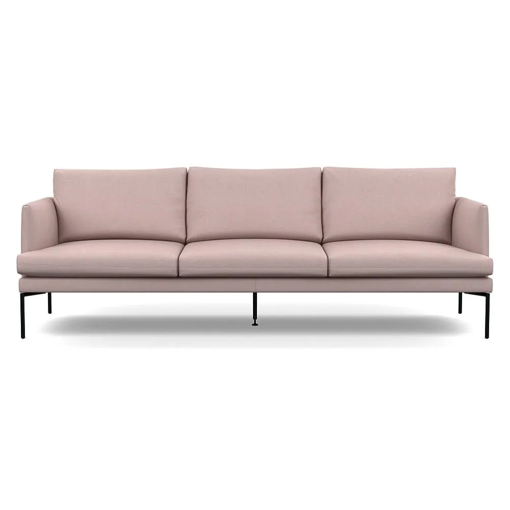 Heal's Matera 4 Seater Sofa Siena Cotton Dusky Pink Black Feet 1