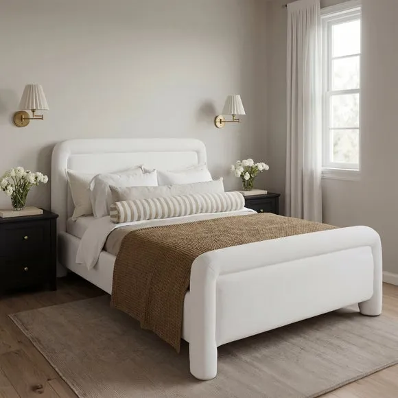 Leonnie Chenille Bed Frame