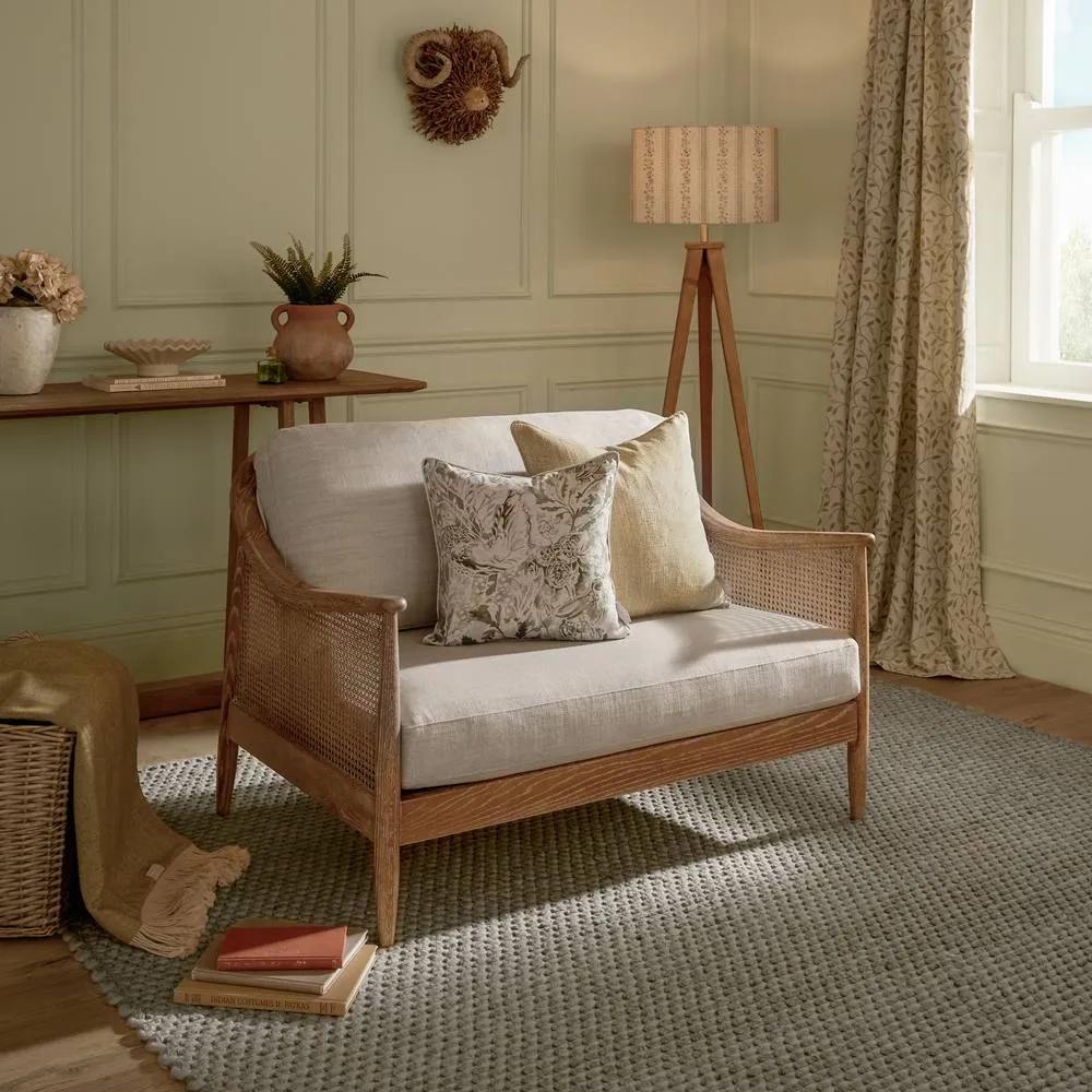 Voyage Maison Remi 2-Seater Rattan Chair in Light Oak 2