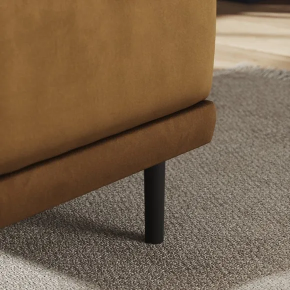 Mae Small Dining Bench, Matte Plush Velvet 4