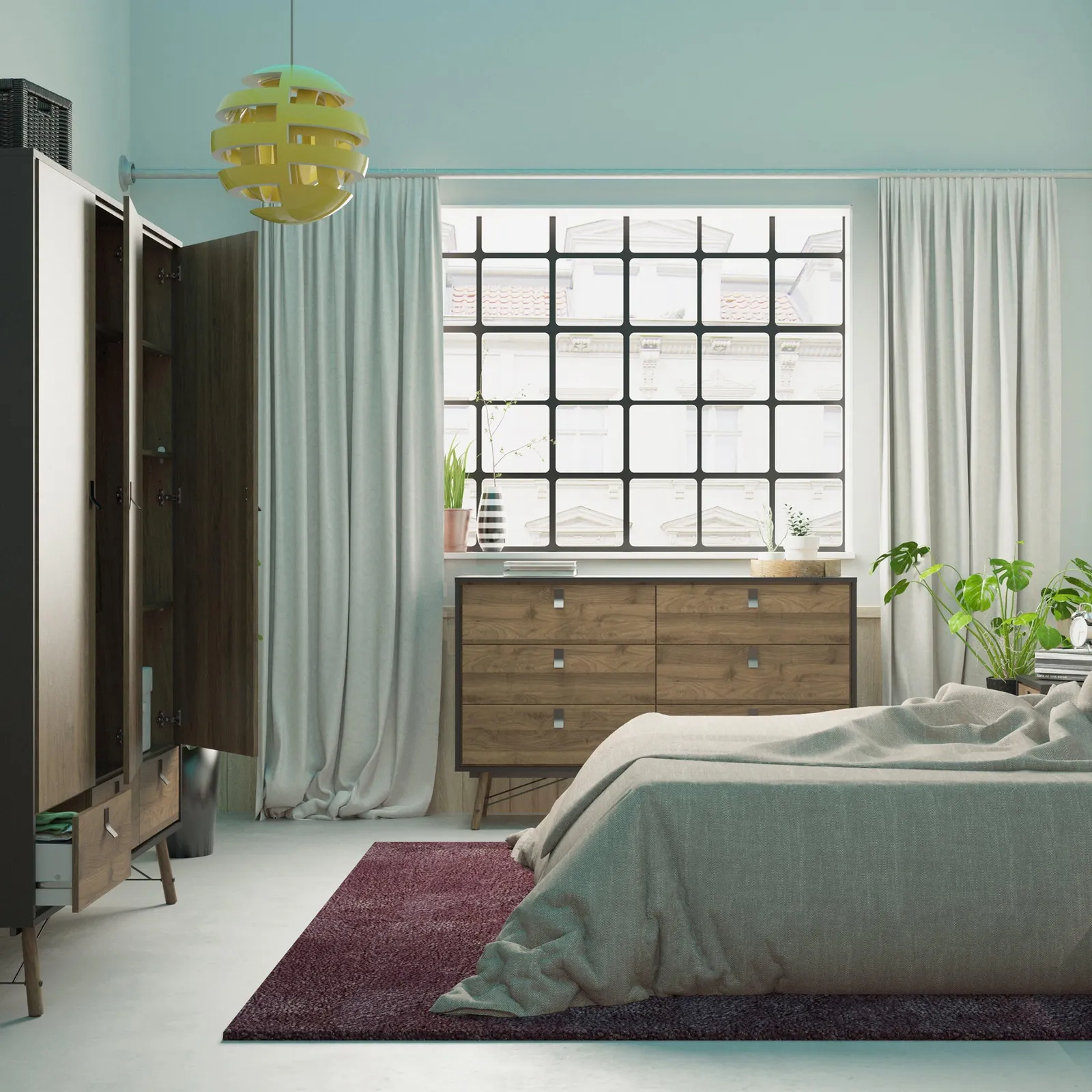 Furniture To Go Ry Wide Double Chest of Drawers 6 Drawers in Black 5