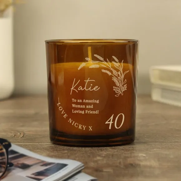 Personalised Glass Birthday Candle