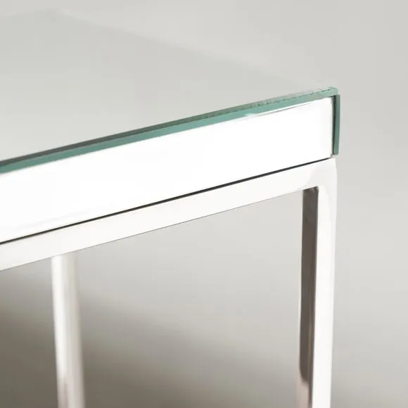 Elysee Small Square Side Table, Mirrored Glass 2