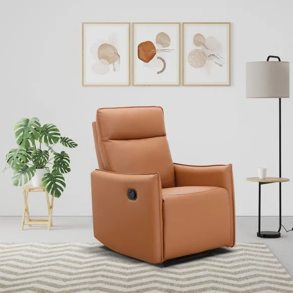 Lugo Faux Leather Manual Recliner Armchair