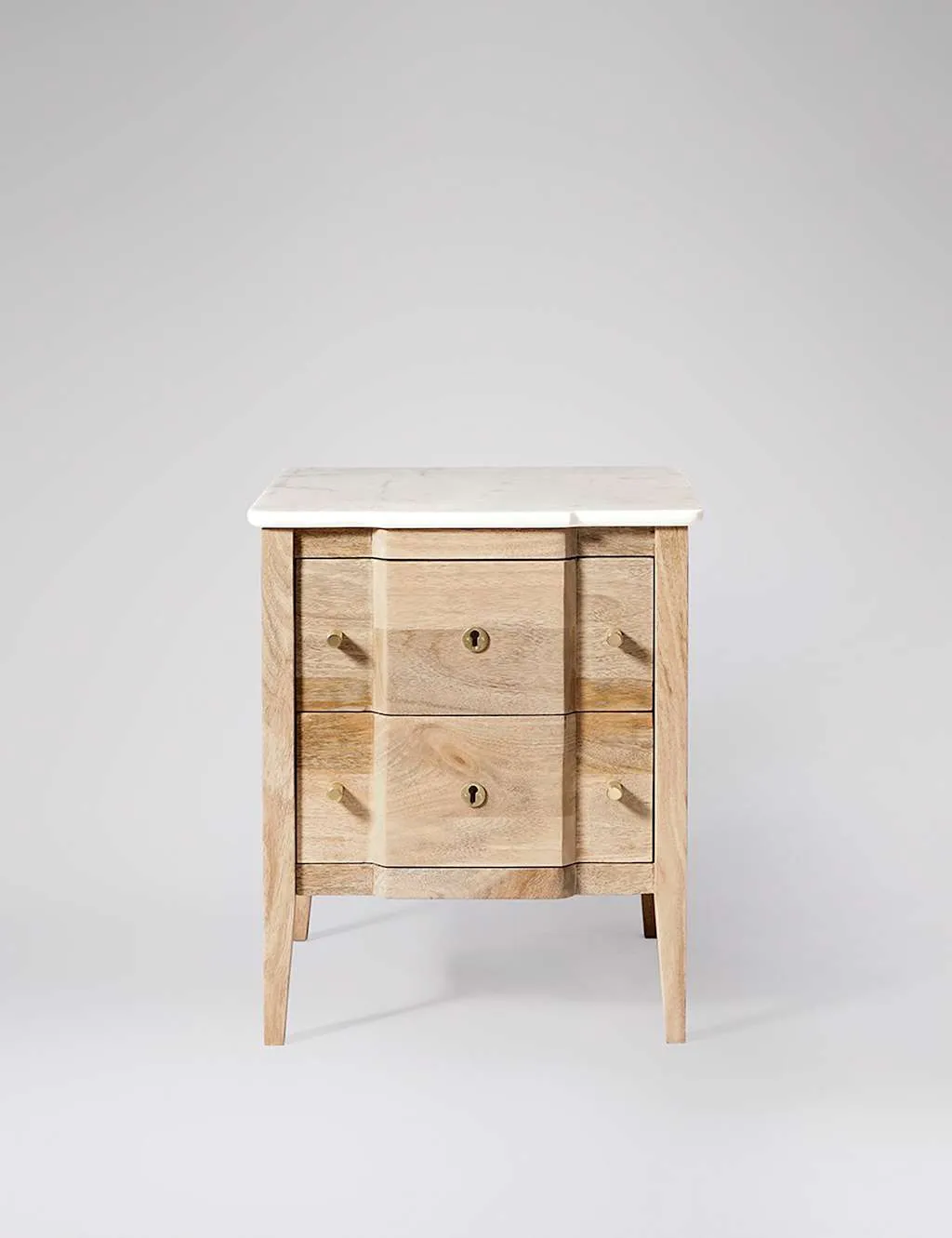Swoon Duval Mango Wood 2 Drawer Bedside Table Natural