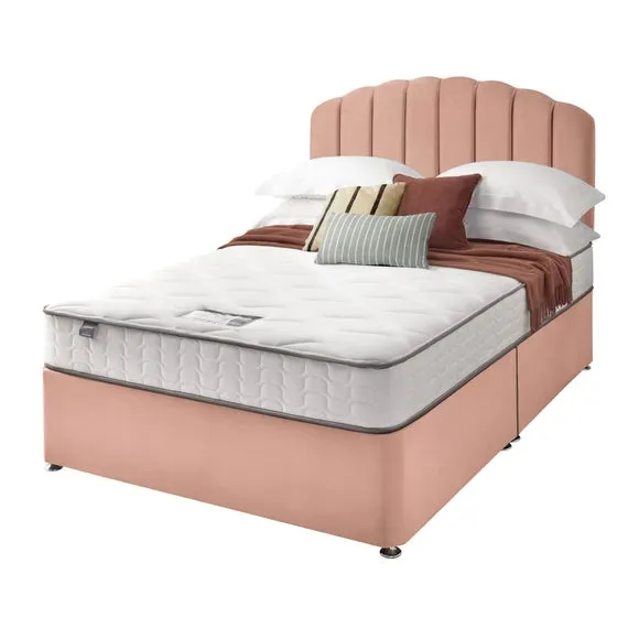 Silentnight Divan Bed With Velvet Merlin Headboard and 800 Pocket Sprung Mattress 2