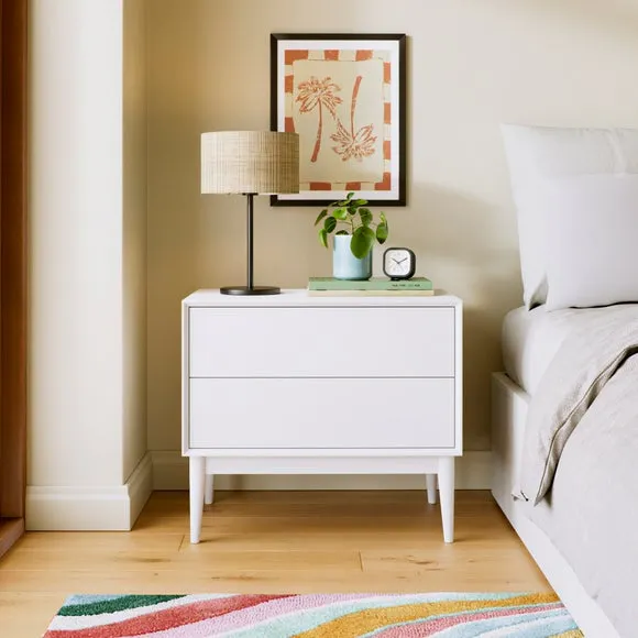 Juna 2 Drawer Wide Bedside Table