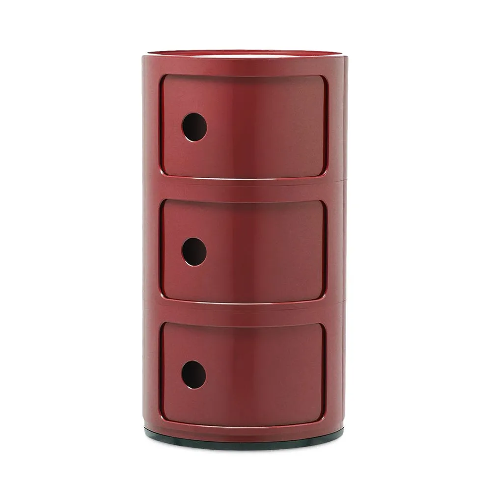Kartell Componibili Cabinet 3 Element Burgundy 2
