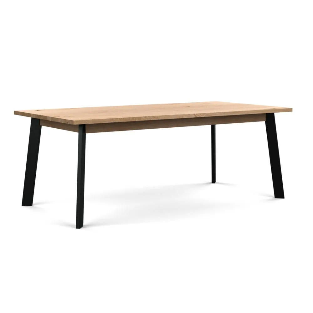 Heal's Nova Extending Dining Table Blonde Oiled Oak L200 + 50cm x2 3