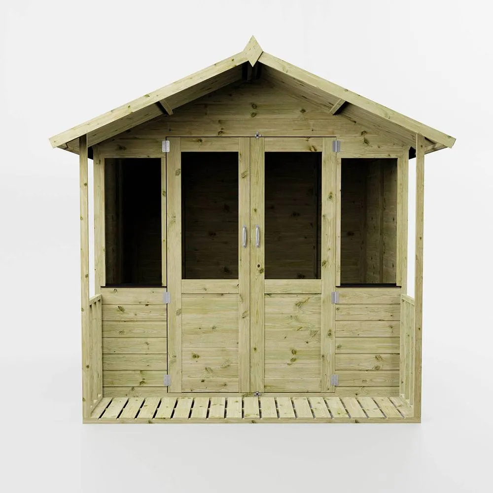 Mercia 7 x 7 Feet Traditional Summerhouse - L193 x W229.5 x H221.3 cm - Brown 2