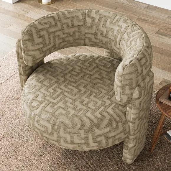 Hailey Chunky Aztec Chenille Accent Chair 4