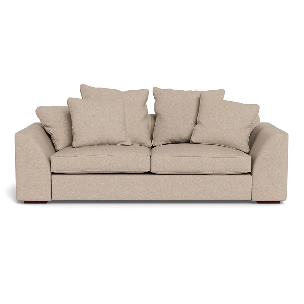 Heal's Cumulus 4 Seater Sofa Boucle Tweed Pearl Black Feet 1
