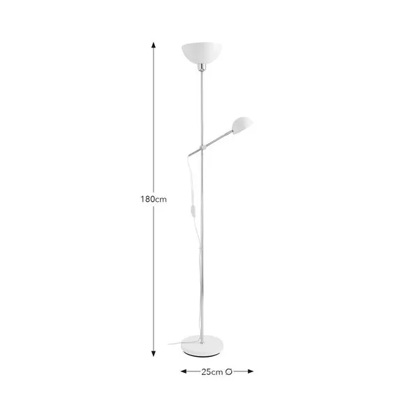 Axelle Metal Uplighter Mother & Child Floor Lamp 6